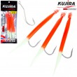 Снасточка морская Kujira Gummi Makk 12/0 Lumo+Red (3 шт)