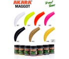 Силиконовая приманка Akara Trout Time MAGGOT 1,6" 445, Garlic (10 шт)
