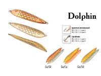 Блесна зимняяДельфин 38,3 гр. 75 мм Cu/Sil один впаяный крючок
