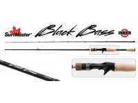 Спиннинг штекерный углепластик 2 колена S Master K1227 Black Bass Cast C-642MLM TX-20 (7-21гр.) 1,95 м с курком