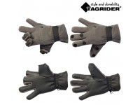 Перчатки Tagrider 095-7 неопрен. флис 3 откидных пальца XL темный графит