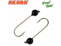 Джиг. Akara Trout Time Шар вольфрам 1,0 г. 4,6 мм. кр. № 4 Black (3шт)