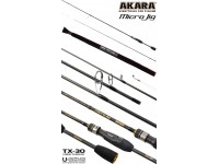 Спиннинг штекерный углепластик 2 колена Akara SL1003 Micro Jig 762UL-T TX-30 (0,6-8) 2,3 м