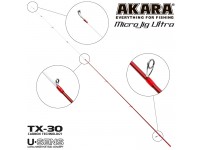 Хлыст углепластик для спиннинга Akara SL1004 Micro Jig Ultra 762UL-S TX-30 (0,5-6) 2,3 м