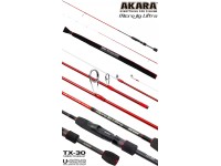 Спиннинг штекерный углепластик 2 колена Akara SL1004 Micro Jig Ultra 762UL-S TX-30 (0,5-6) 2,3 м