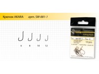 Крючок Akara SW-001-1 Red №16 (10шт.) белая рыба