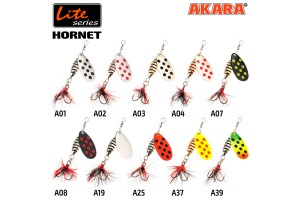 Блесна вращающаяся Akara Lite Series Hornet 1 3, 5 гр. 1/8 oz. A25