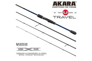 Спиннинг штекерный углепластик 4 колена Akara Teuri Travel M (7-21) 2, 28 м