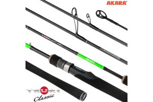 Спиннинг штекерный углепластик 2 колена Akara Teuri Classic L762 TX-30 (3, 5-12) 2, 3 м