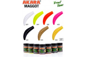 Силиконовая приманка Akara Trout Time MAGGOT 1, 6" 02T, Cheese (10 шт)