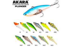 Воблер Akara раттлин Plunger 80 мм 16 гр. (4/7 oz 3, 1 in) A105