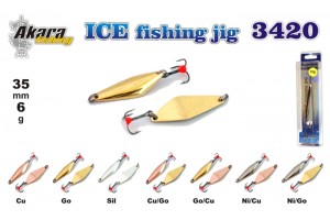 Блесна зимняя Akara Ice 3420 6 гр. Ni/Go
