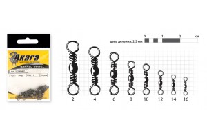 Вертлюг Akara Barrel Swivel 21000 №4 (10 шт.)
