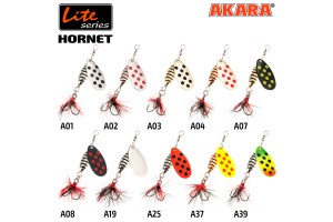 Блесна вращающаяся Akara Lite Series Hornet 1 3, 5 гр. 1/8 oz. A37
