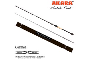 Спиннинг штекерный углепластик 2 колена Akara Machete Cast H802 (21-62) 2, 4 м