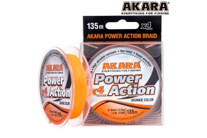 Шнур Akara Power Action X-4 Orange 135 м 0, 14