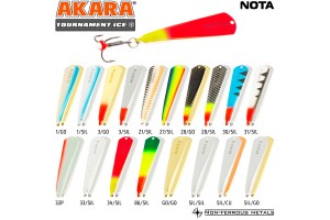 Блесна зимняя Akara Tournament Ice Nota 35 3 гр. 28 Sil
