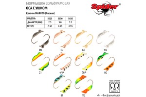 Мормышка W Spider Оса с ушком краш 2,5 мм 0,30 гр. 80