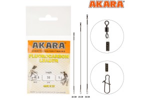 Поводок Akara Флюрокарбон 0,64 мм 14 кг 30 см