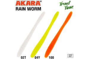 Силиконовая приманка Akara Trout Time Rain-Worm 2.5 Shrimp 04Y (10 шт.)