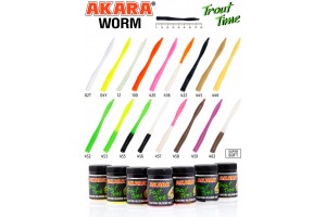 Силиконовая приманка Akara Trout Time WORM 3" Shrimp 462 (10 шт.)