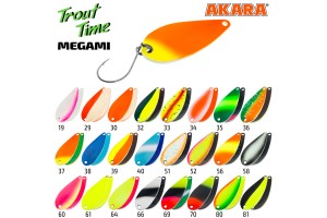 Блесна колеблющаяся Akara Trout Time Megami 35 3,8 гр. 51P фосфорная