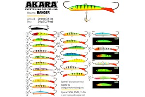 Балансир Akara Ranger 90 мм 36 гр. (3.5in-1.2/7oz) 29