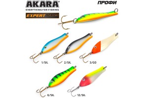 Блесна колеблющаяся Akara Expert Профи 80 мм 10 гр. 15/GO