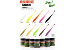 Силиконовая приманка Akara Trout Time KNOUT 2/5" Tu-Frutti 446 (10 шт.)