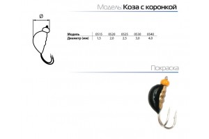 Мормышка W Spider Коза с коронкой 2, 5 мм