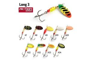 Блесна вращающаяся Akara Action Series Long 3 12 гр. 3/7 oz. A15