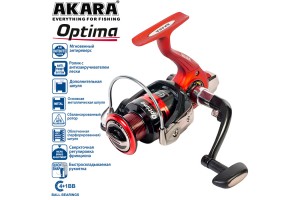 Катушка безынерционная Akara Optima 500 4+1bb зап. шпуля