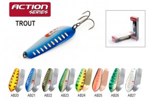 Блесна колеблющаяся Akara Action Series Trout 75 20 гр. 132