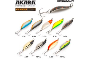 Блесна колеблющаяся Akara Expert Крокодил 70 мм 15 гр. 11/SIL