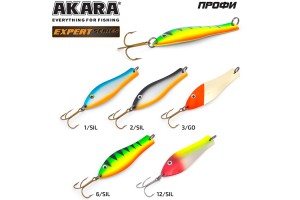 Блесна колеблющаяся Akara Expert Профи 80 мм 10 гр. 15/SIL