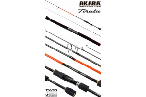 Спиннинг штекерный углепластик 2 колена Akara SL1002 Tirata 802MLMF TX-30 (3, 5-10, 5) 2, 44 м