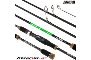 Спиннинг штекерный углепластик 2 колена Akara Magista GT MH822 (10, 5-35) 2, 48 м