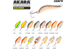 Блесна колеблющаяся Akara Salmon Семга 80 мм 17 гр. 15-NI/CU