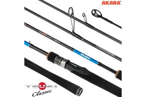 Спиннинг штекерный углепластик 2 колена Akara Teuri Classic M802 TX-30 (8-24, 5) 2, 44 м