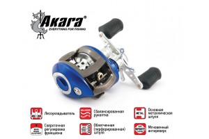 Катушка мультипликаторная Akara Sigeria SR 6+1 L кастинг + смазка