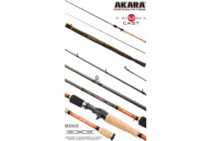Спиннинг штекерный углепластик 2 колена Akara Teuri Cast 802H (17, 5-49) 2, 4 м