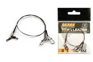 Поводок Акаrа Titan Leader 1x7 титан. 0, 3 мм 8, 0 кг 30 см