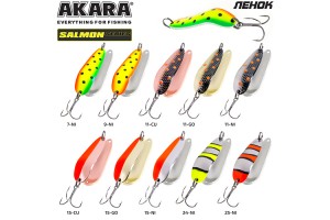 Блесна колеблющаяся Akara Salmon Ленок 63 мм 15 гр. 25-NI