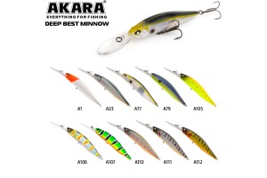 Воблер Akara Deep Best Minnow 100SP 16гр. (4/7 oz 3, 9 in) A77