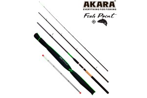 Удилище штекерное углепластик фидерное 3 колена Akara L17033 Fish Point TX-20 (40-80-120 гр.) 3, 9 м