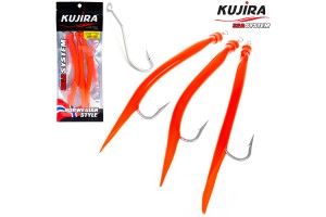 Снасточка морская Kujira Gummi Makk 8/0 Red (3 шт)