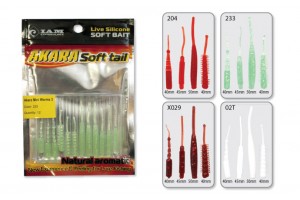 Набор твистеров Akara Mini Worms 3 233 (12шт.)