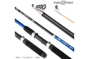 Спиннинг телескопический стеклопластик к/с Fish2fish Rapid New (10-40) 2, 4 м Blue