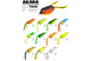 Лягушка Akara Toad 60 мм 13 гр. (1/2 oz 2,4 in) 15
