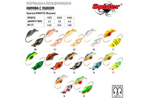 Мормышка W Spider Нимфа с ушком краш 4,0 мм 1,00 гр. 19 с камнем